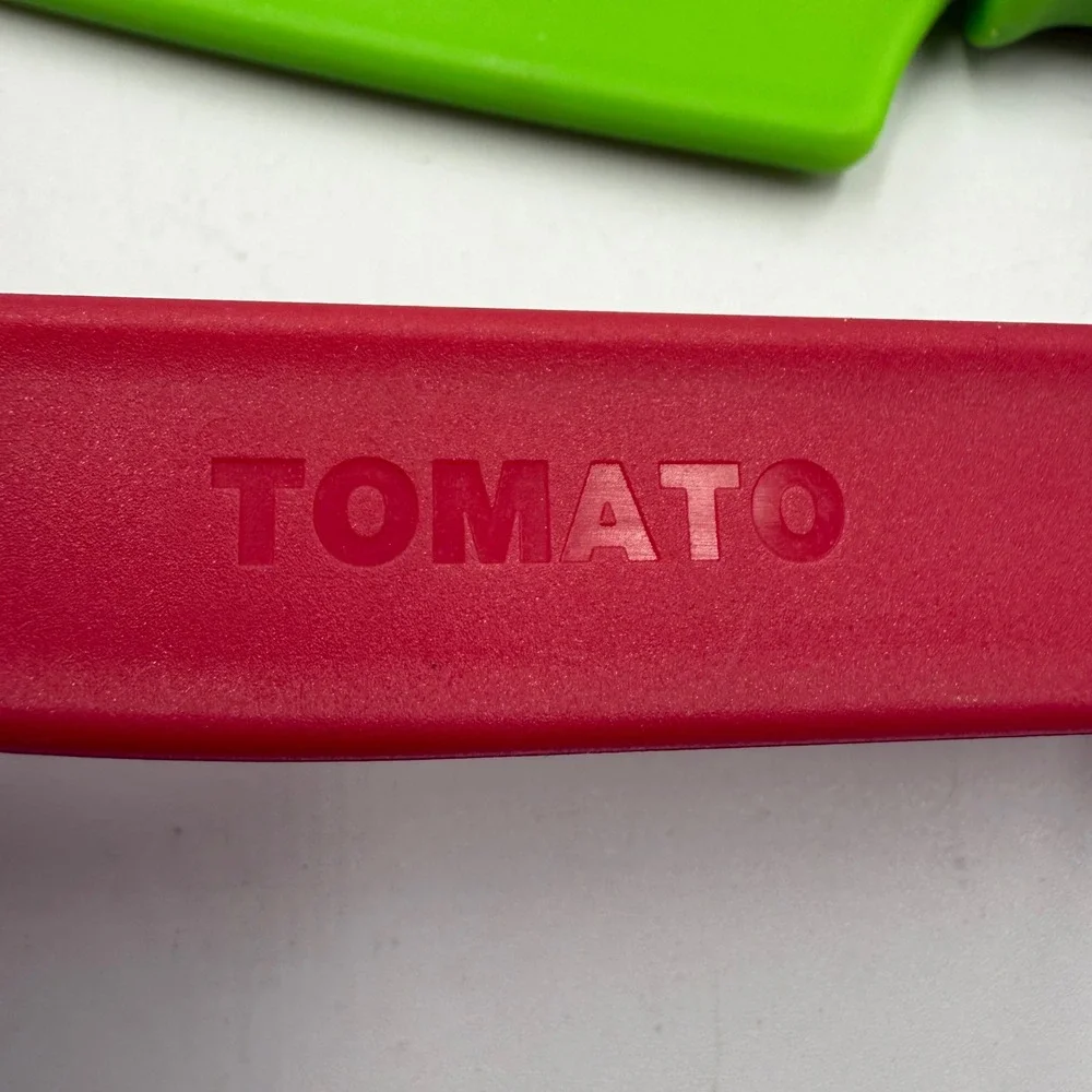 Prep Solutions 3 Piece Kitchen Knife Set Paring Veggie Tomato‎ Red Green Gray